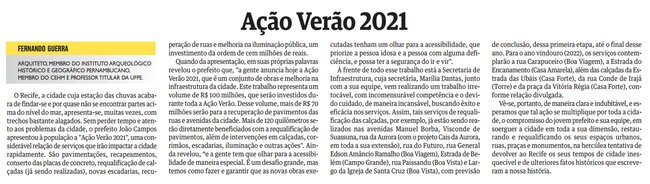 Folha de Pernambuco Opinião 13.09.2021